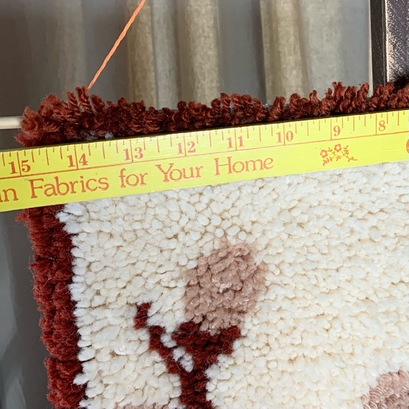 70s Monarch Butterfly Latch Hook Rug - Picture 8 of 9